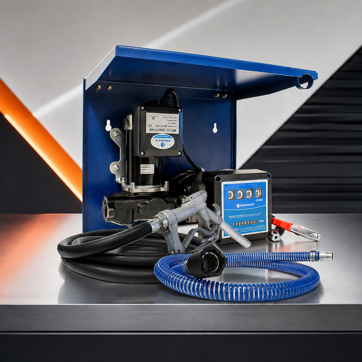 Kit Bremen com bomba, medidor, bico manual e mangueiras